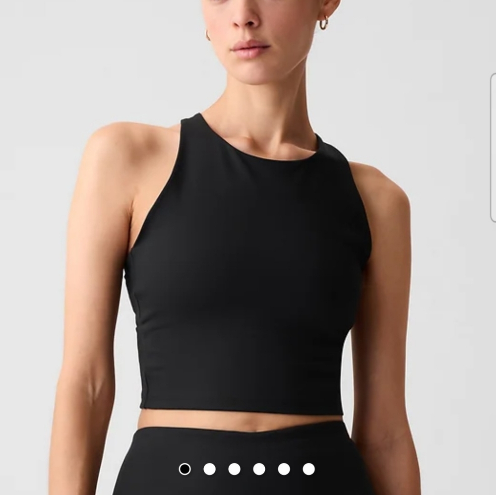 GAP Black High-Neck Crop Top
